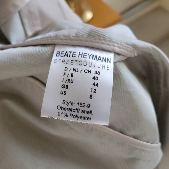 Beate Heymann Street Couture Taupe Grey Metallic Jacket EU 38/US 8 - Picture 13 of 15